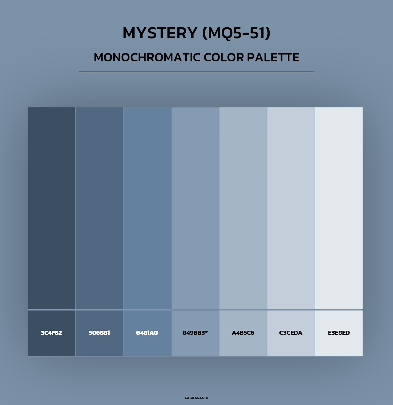 Mystery (MQ5-51) - Monochromatic Color Palette