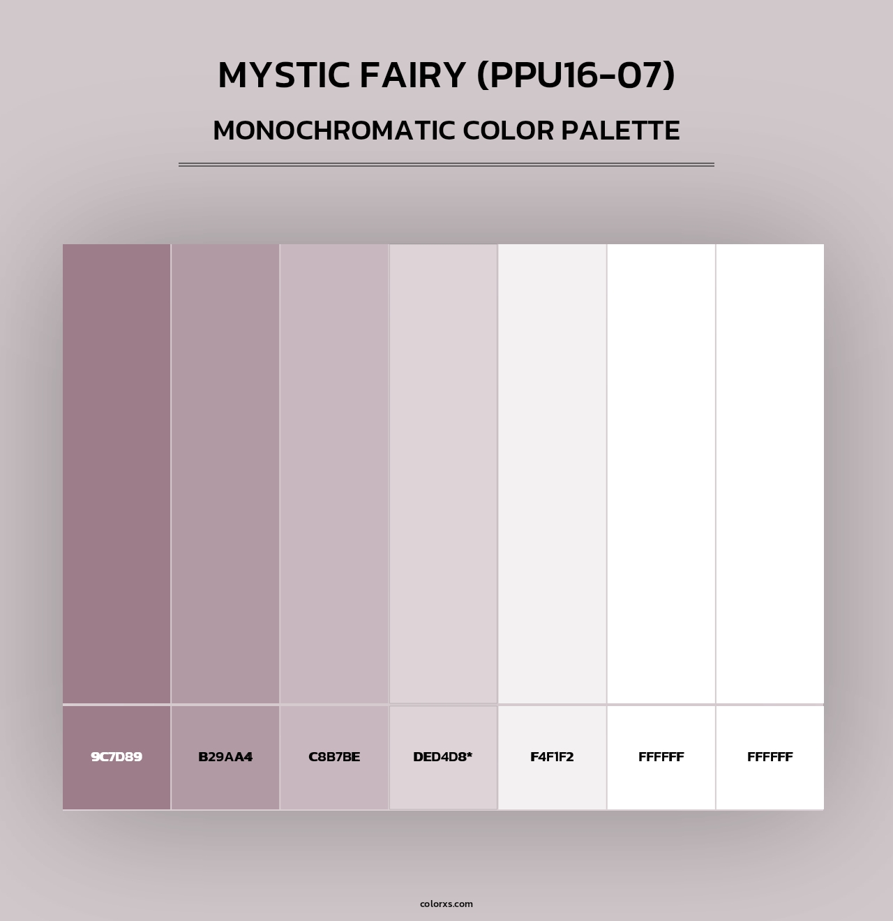 Mystic Fairy (PPU16-07) - Monochromatic Color Palette