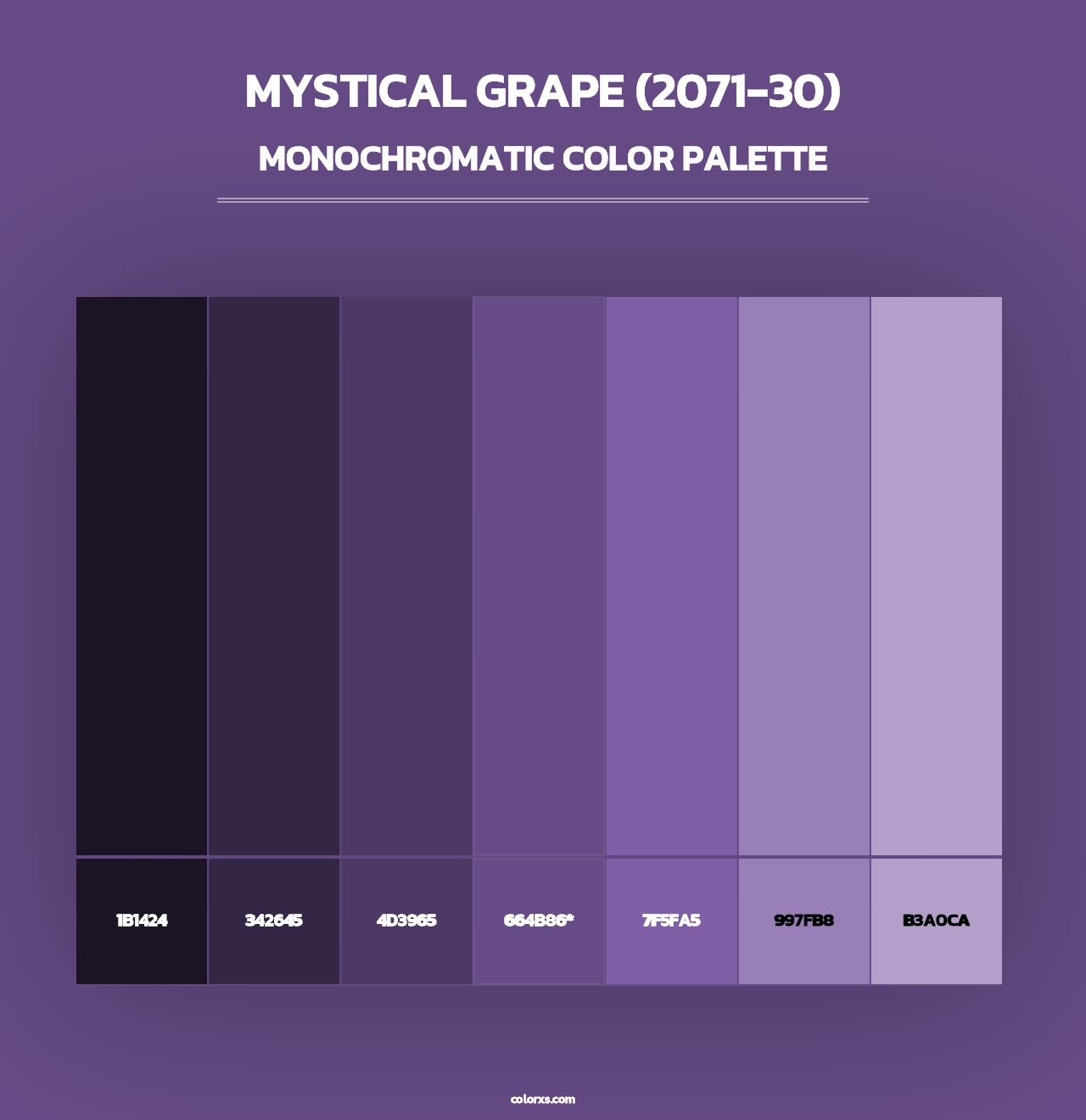 Mystical Grape (2071-30) - Monochromatic Color Palette