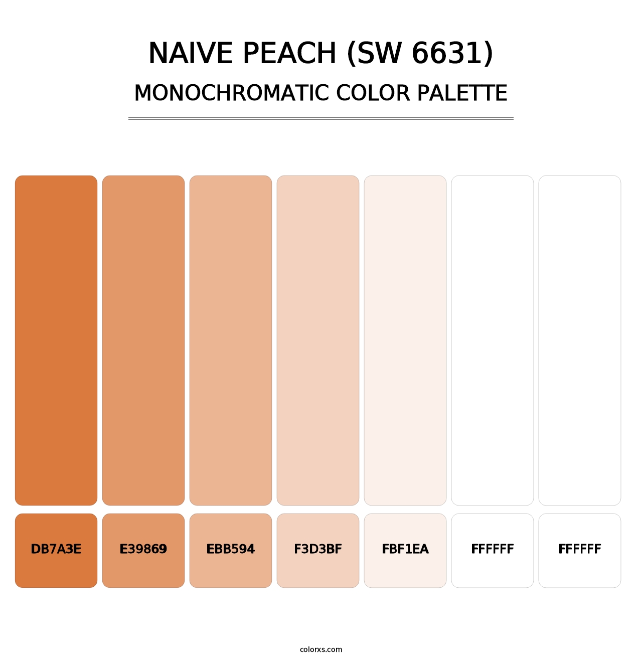 Naive Peach (SW 6631) - Monochromatic Color Palette