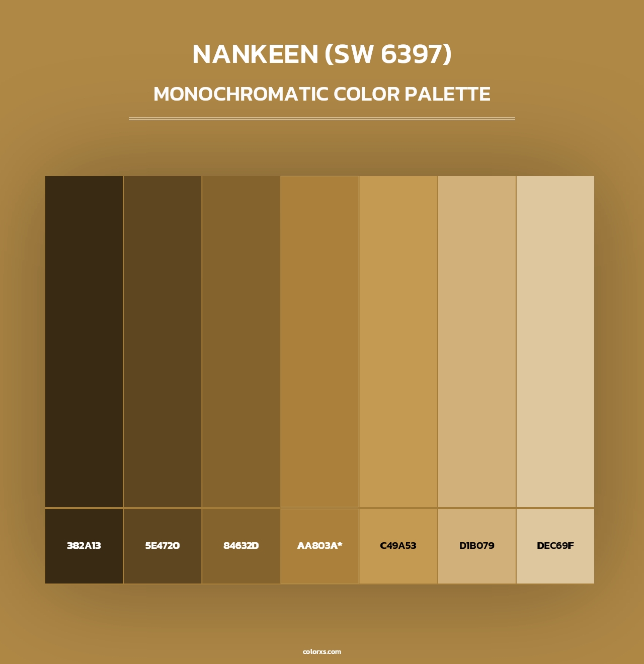 Nankeen (SW 6397) - Monochromatic Color Palette