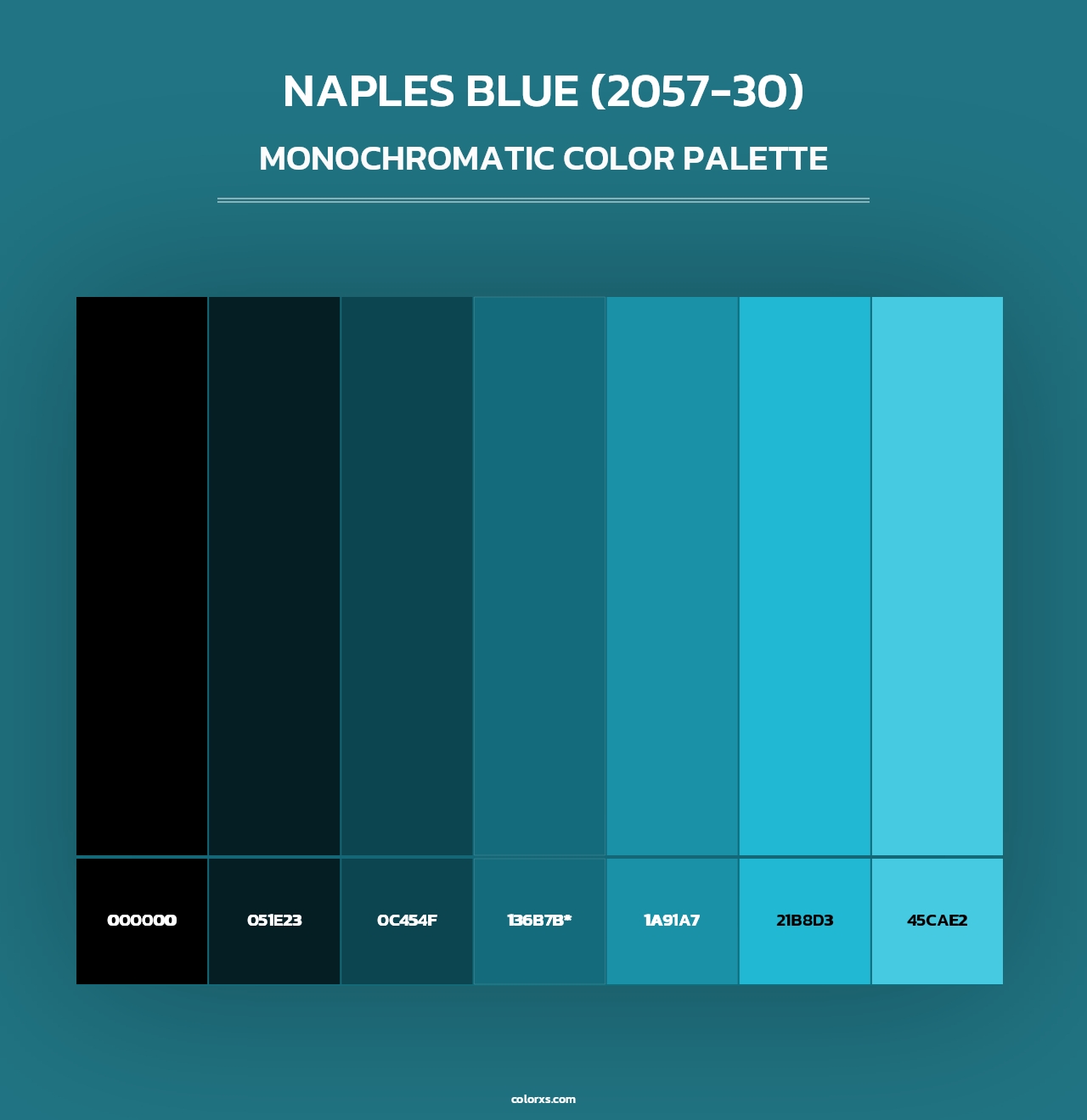 Naples Blue (2057-30) - Monochromatic Color Palette