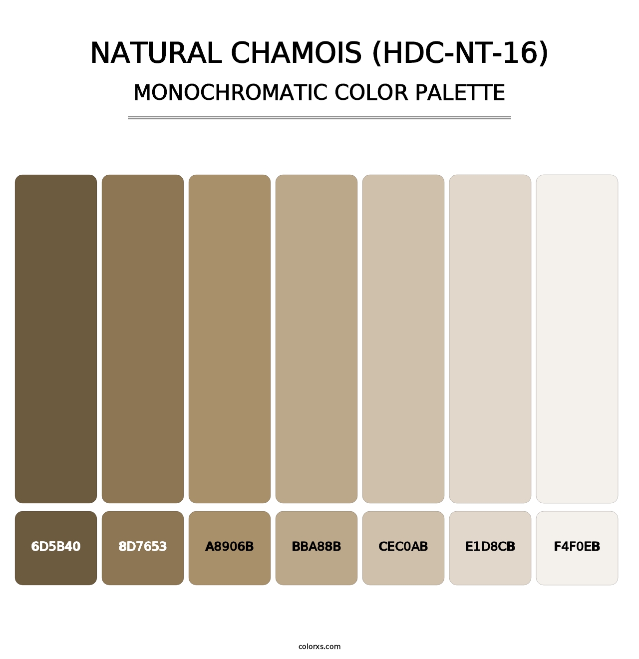 Natural Chamois (HDC-NT-16) - Monochromatic Color Palette