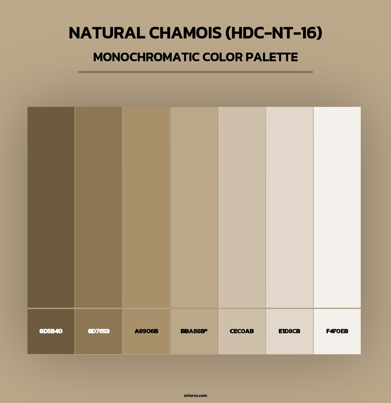 Natural Chamois (HDC-NT-16) - Monochromatic Color Palette