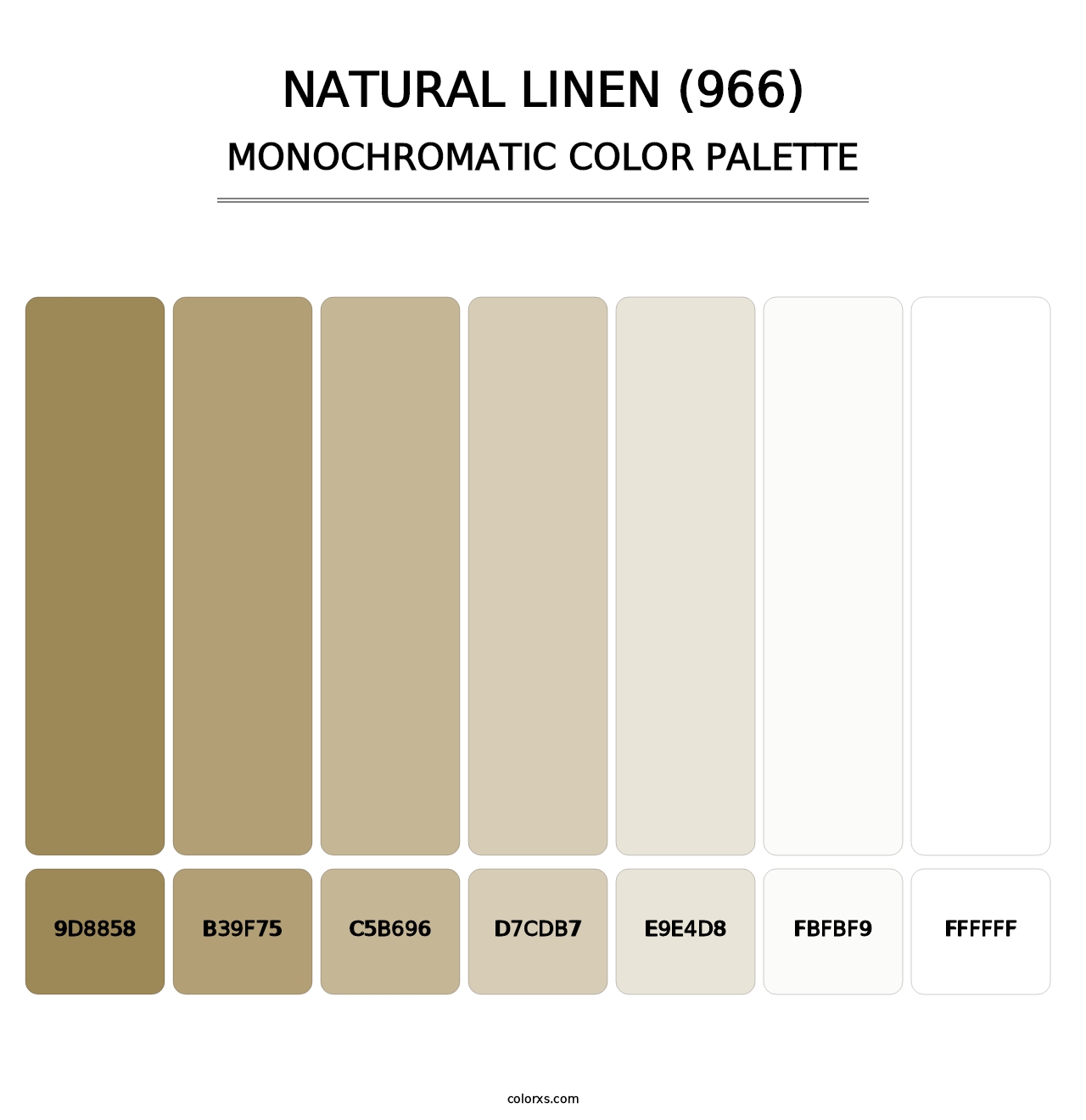 Natural Linen (966) - Monochromatic Color Palette