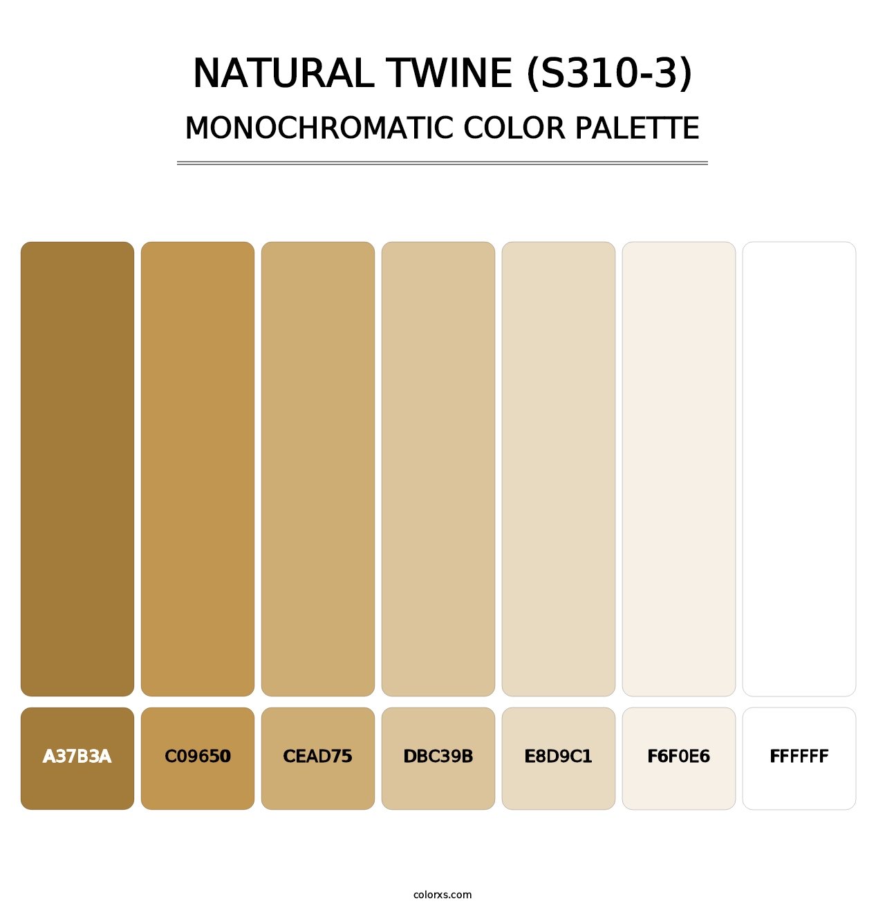 Natural Twine (S310-3) - Monochromatic Color Palette