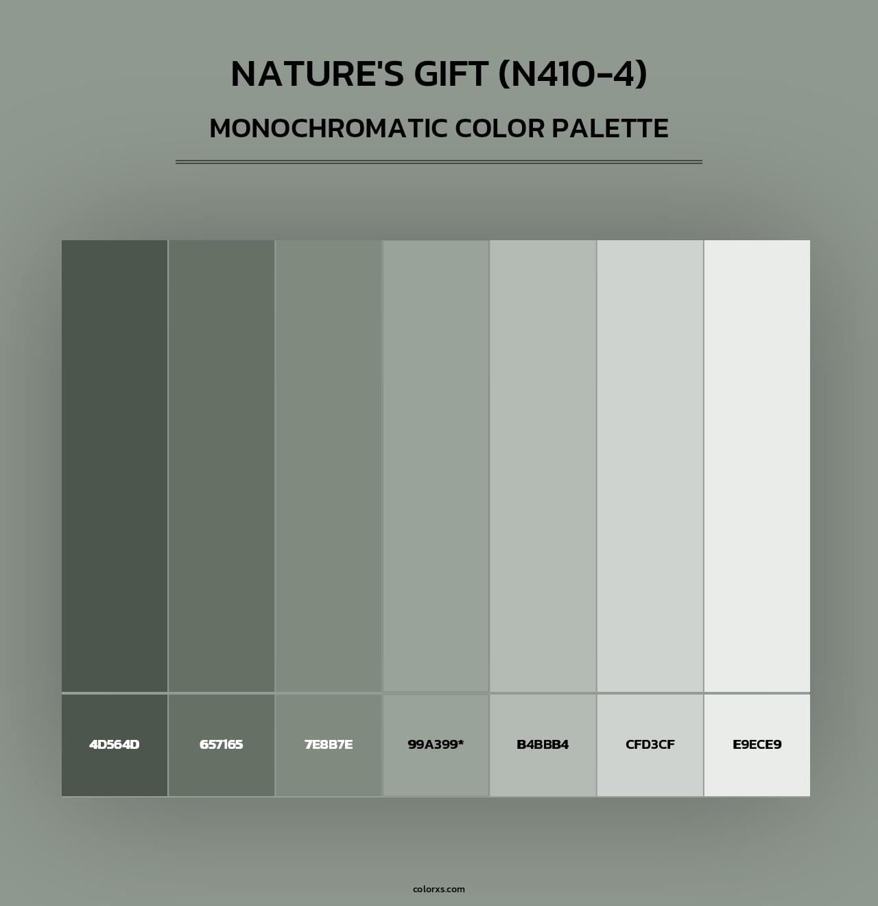 Nature'S Gift (N410-4) - Monochromatic Color Palette