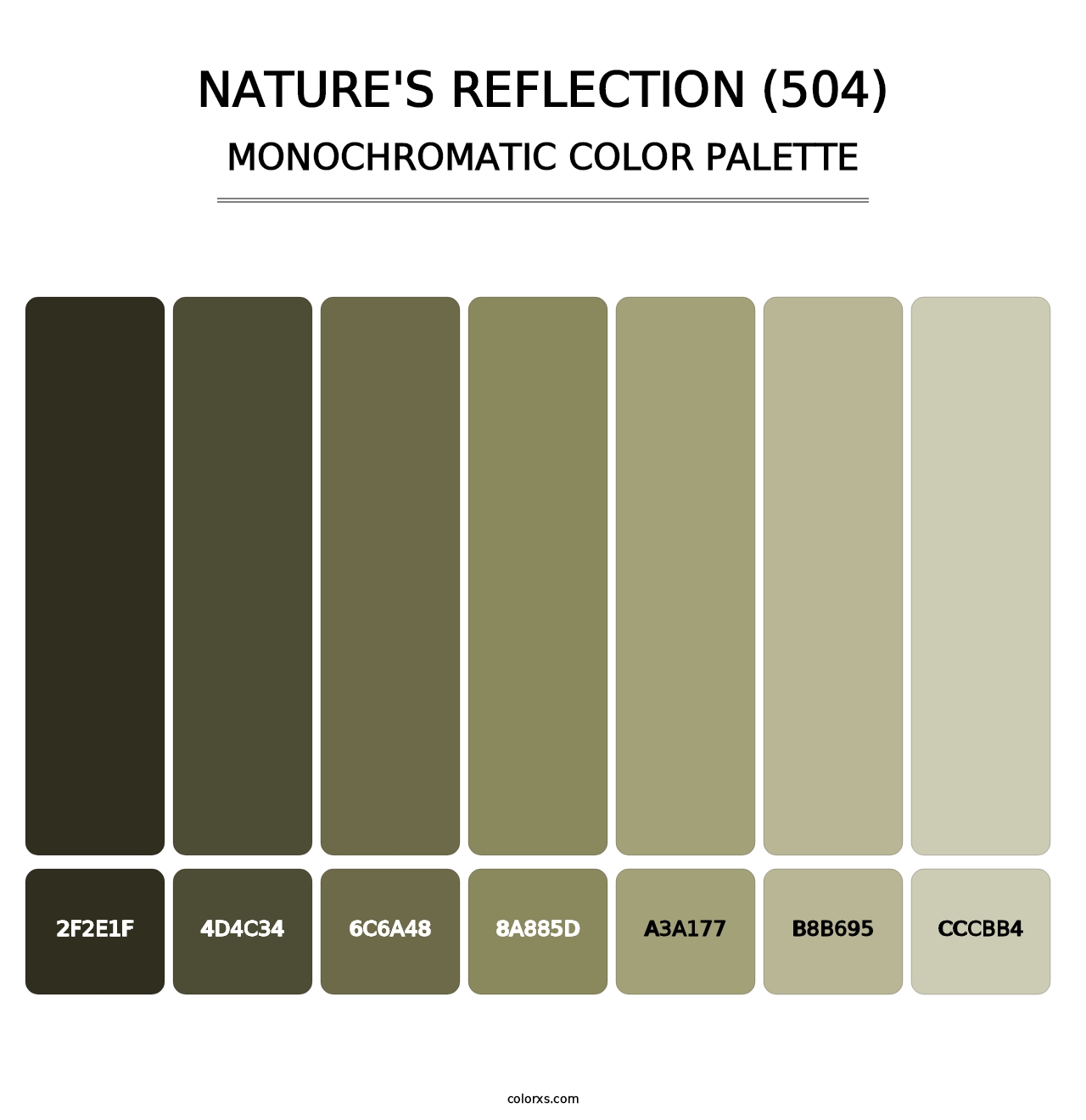 Nature's Reflection (504) - Monochromatic Color Palette