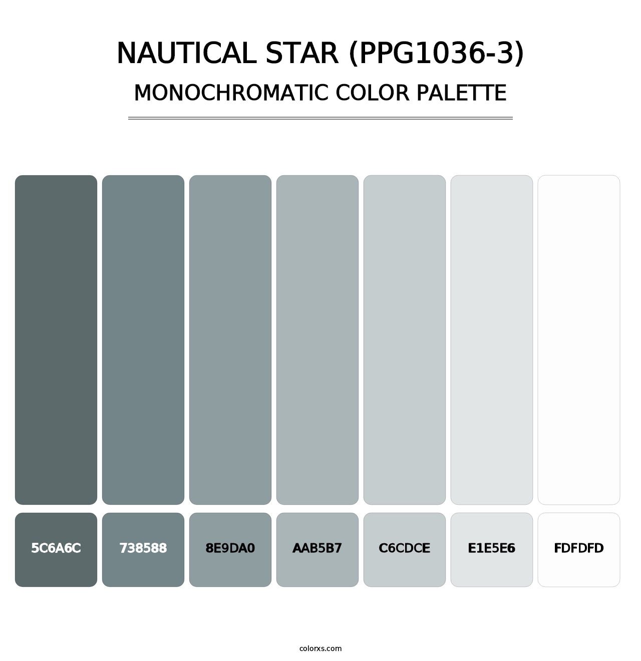 Nautical Star (PPG1036-3) - Monochromatic Color Palette