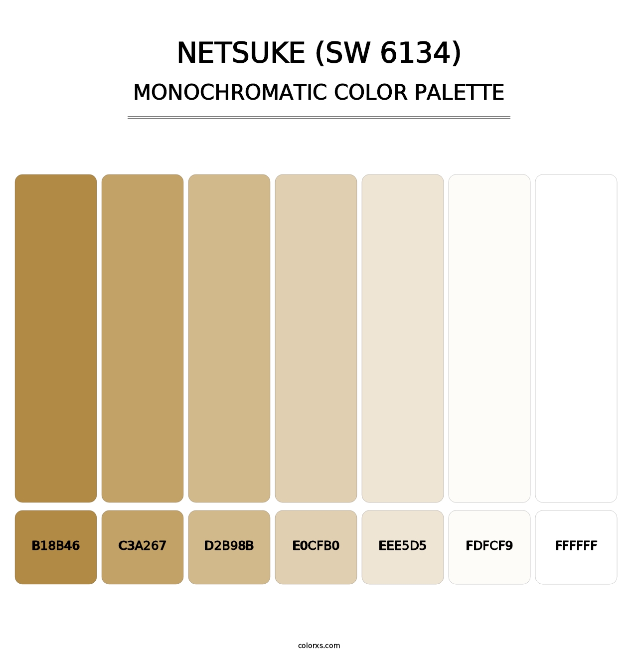 Netsuke (SW 6134) - Monochromatic Color Palette