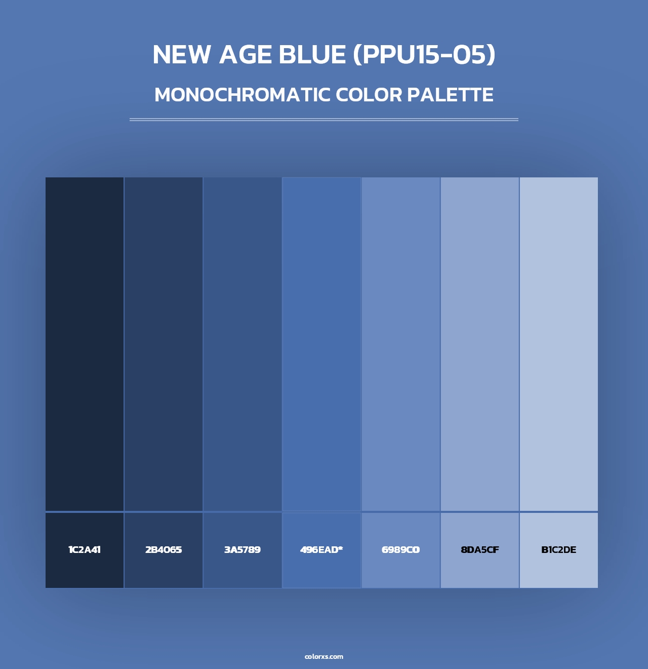 New Age Blue (PPU15-05) - Monochromatic Color Palette
