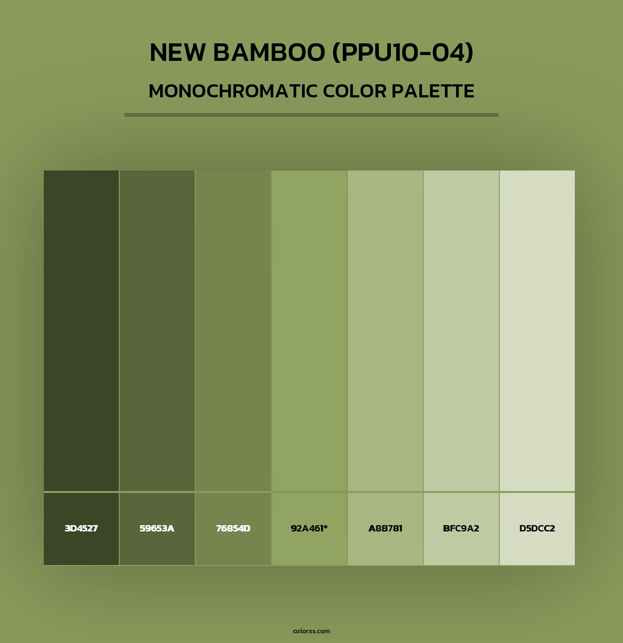 New Bamboo (PPU10-04) - Monochromatic Color Palette