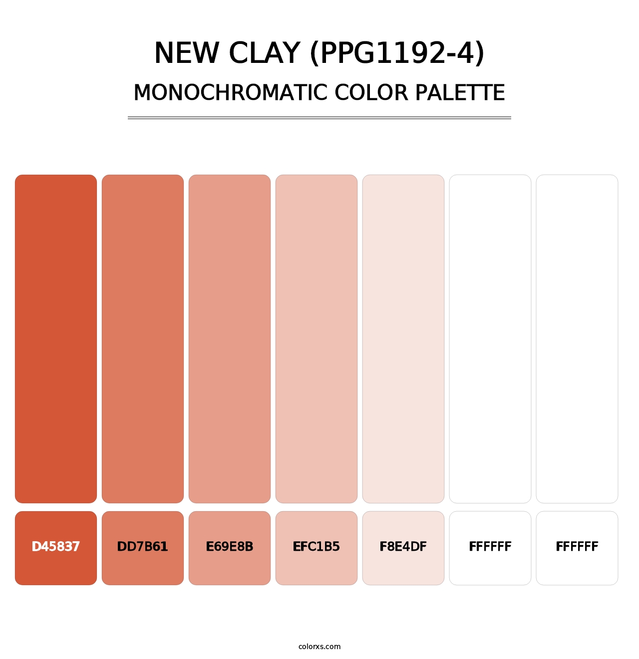 New Clay (PPG1192-4) - Monochromatic Color Palette