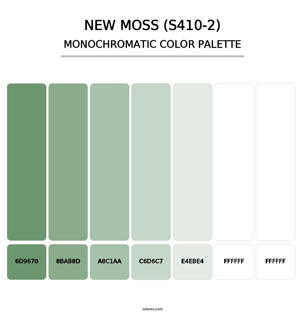 New Moss (S410-2) - Monochromatic Color Palette