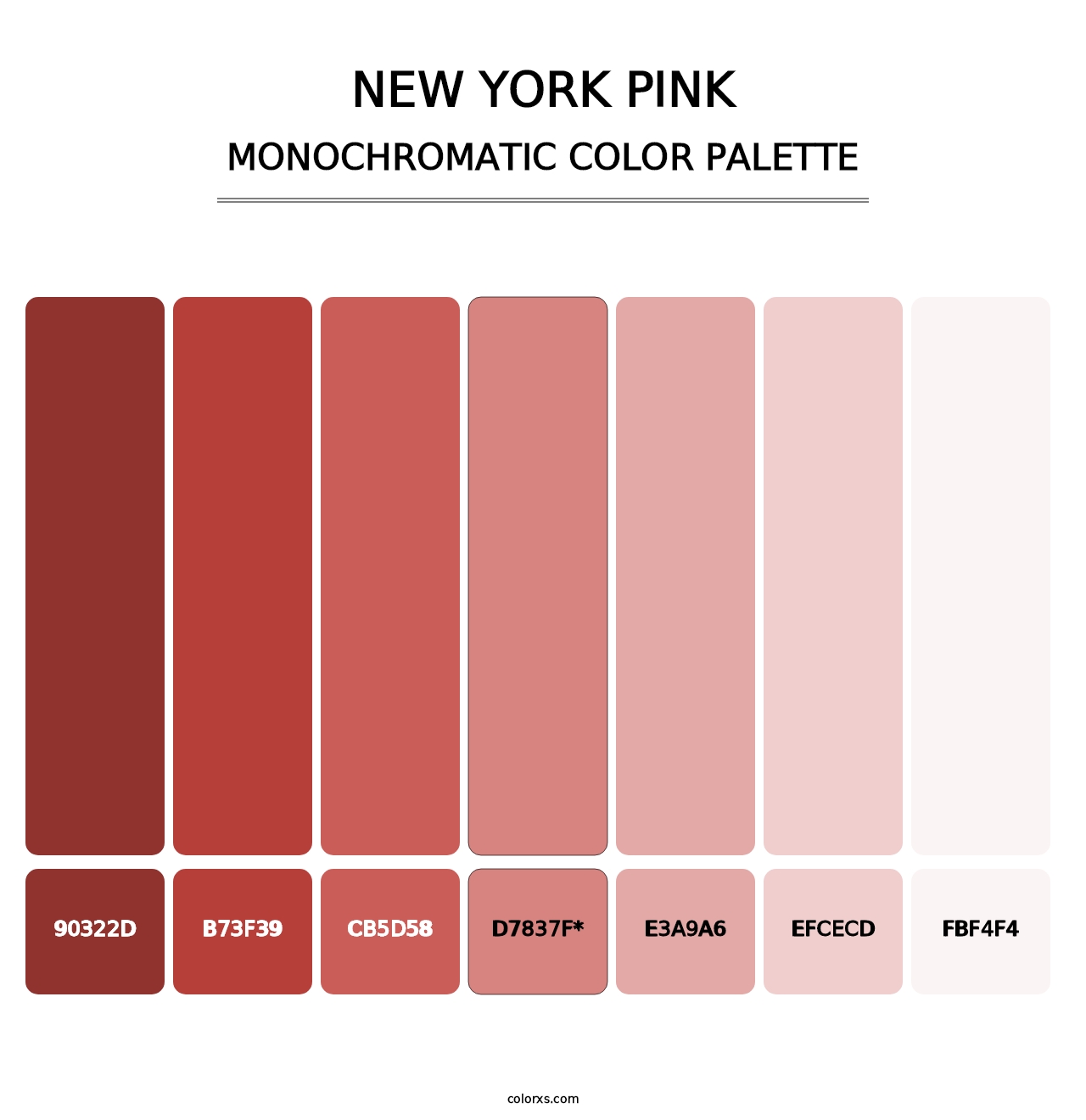 New York Pink - Monochromatic Color Palette