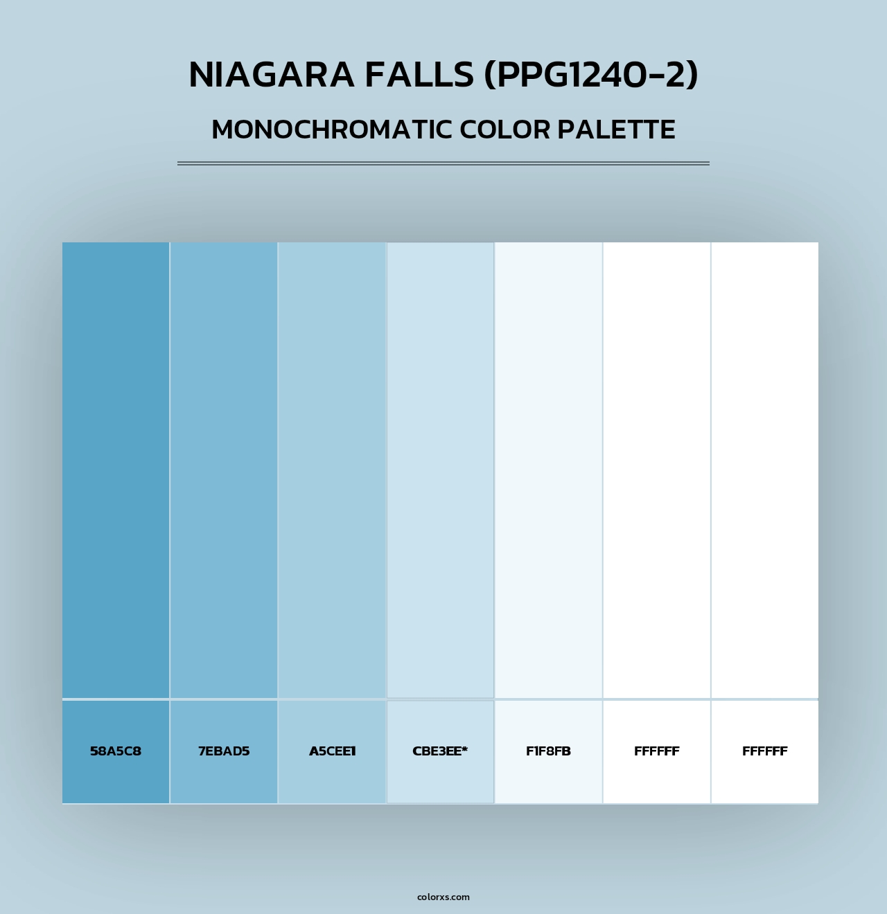 Niagara Falls (PPG1240-2) - Monochromatic Color Palette