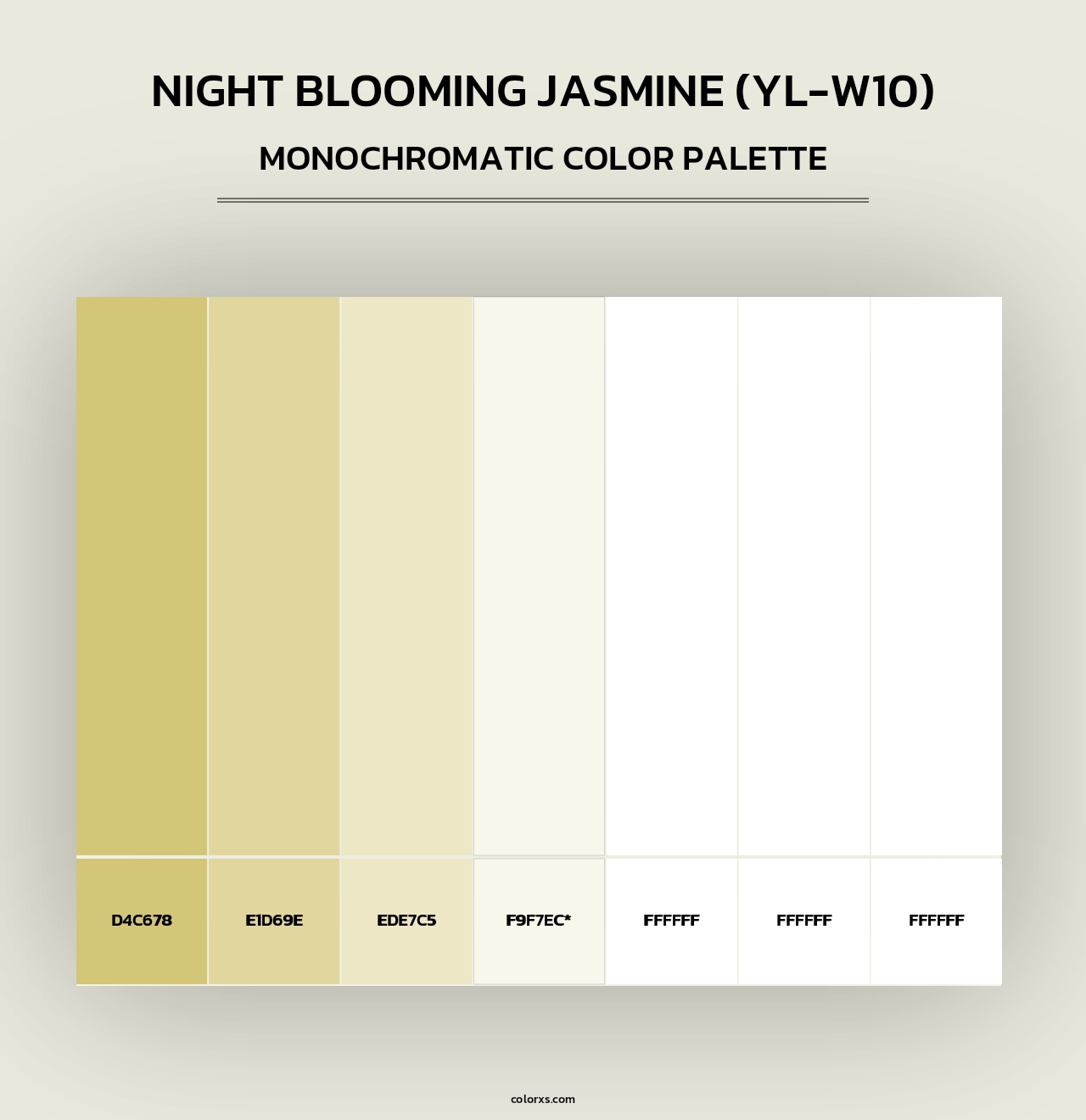 Night Blooming Jasmine (YL-W10) - Monochromatic Color Palette