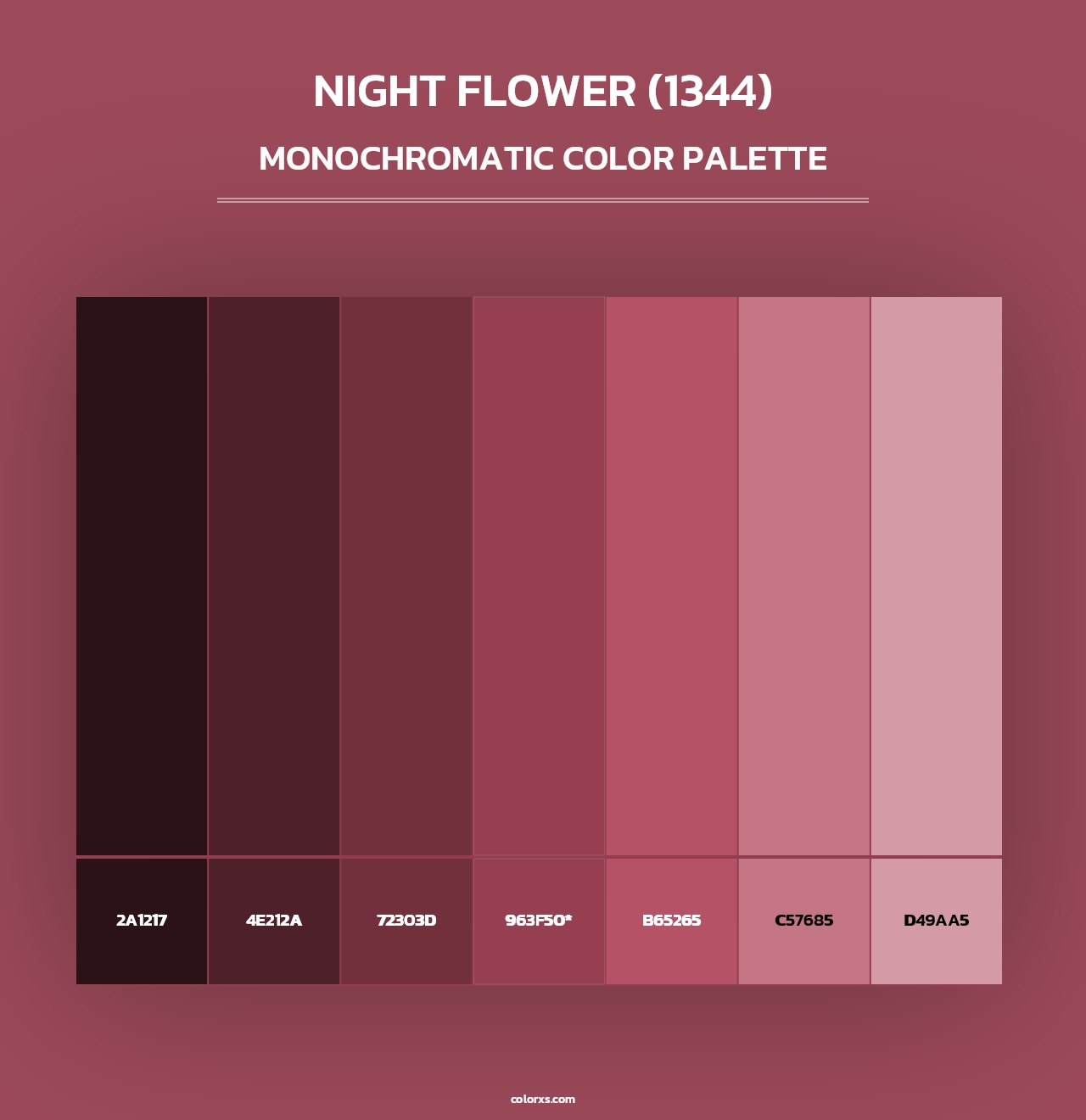 Night Flower (1344) - Monochromatic Color Palette