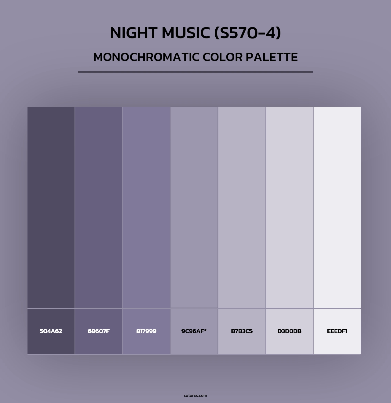 Night Music (S570-4) - Monochromatic Color Palette
