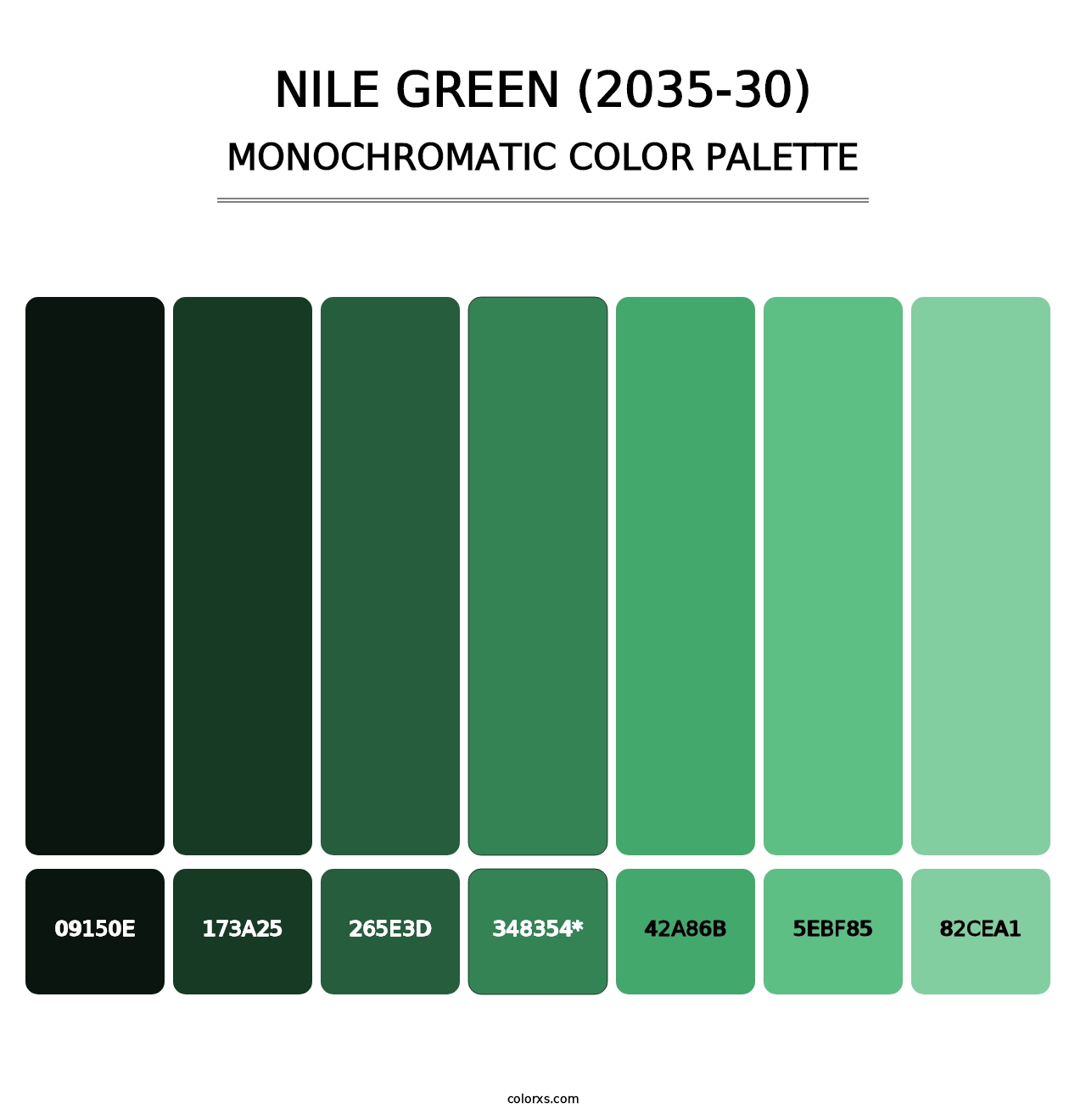 Nile Green (2035-30) - Monochromatic Color Palette