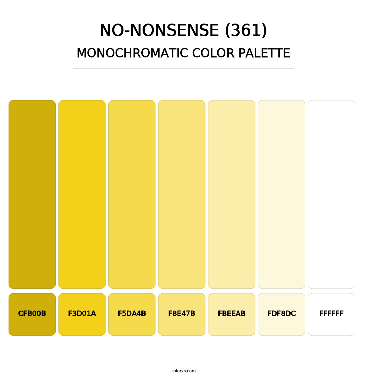 No-Nonsense (361) - Monochromatic Color Palette