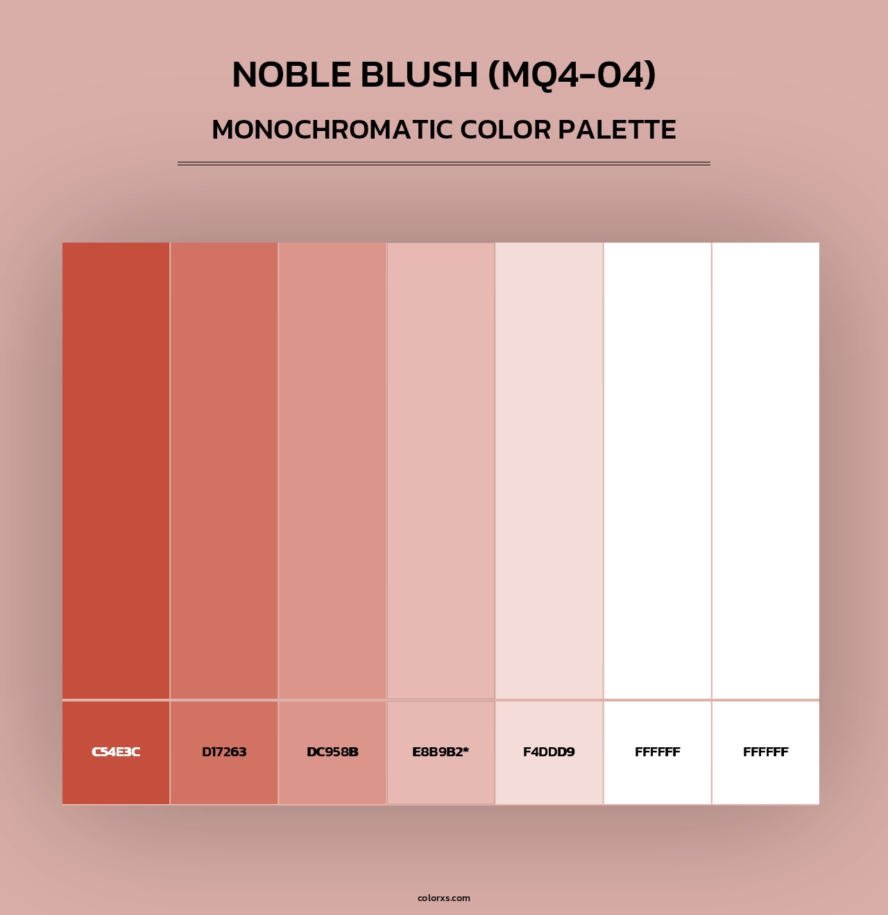 Noble Blush (MQ4-04) - Monochromatic Color Palette