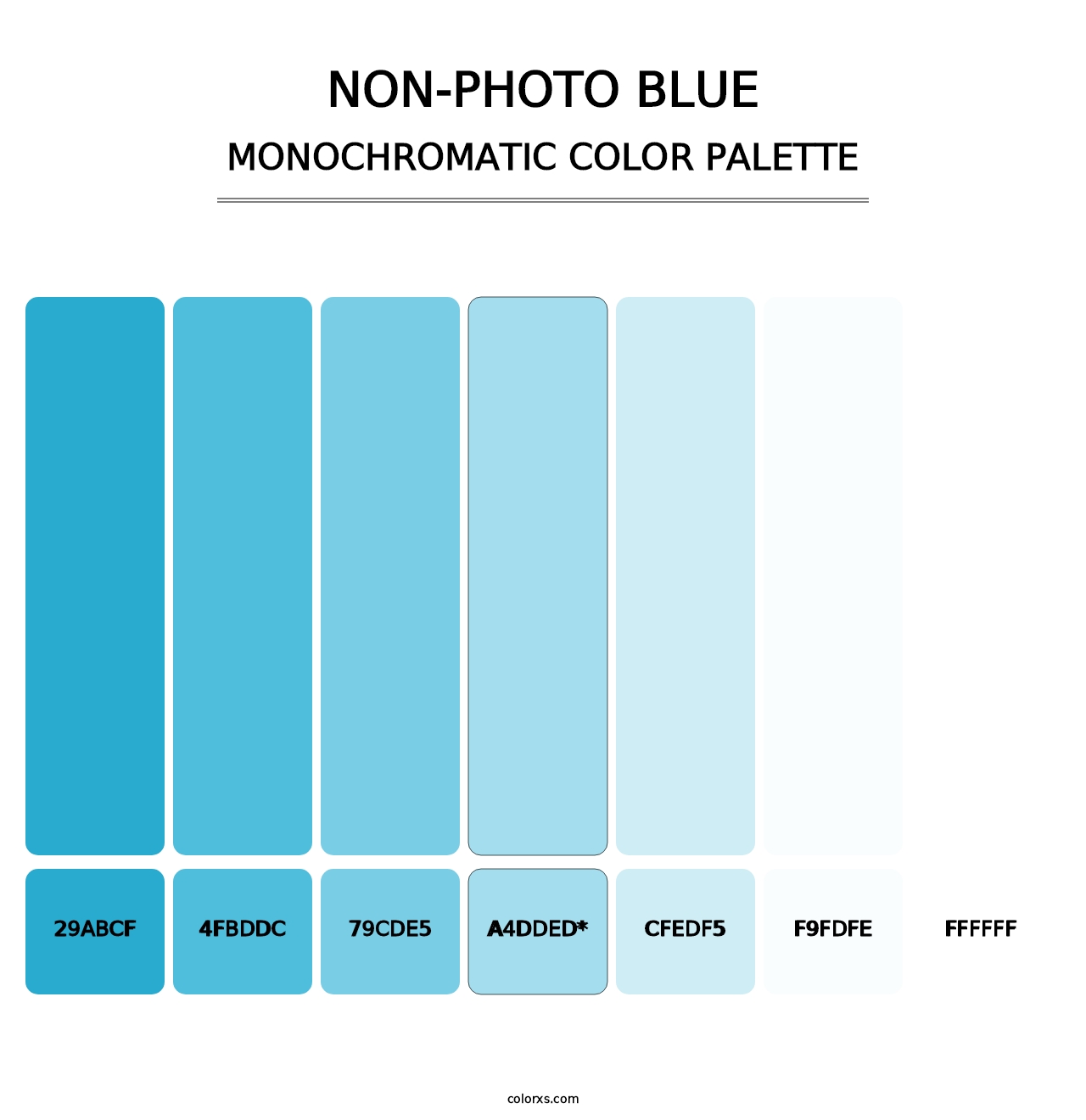 Non-photo Blue - Monochromatic Color Palette