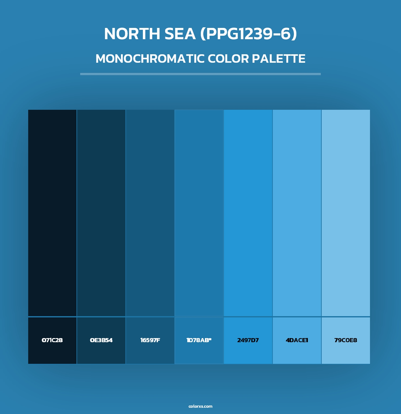 North Sea (PPG1239-6) - Monochromatic Color Palette