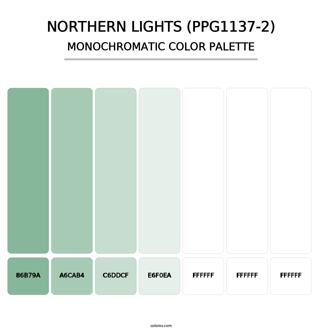 Northern Lights (PPG1137-2) - Monochromatic Color Palette