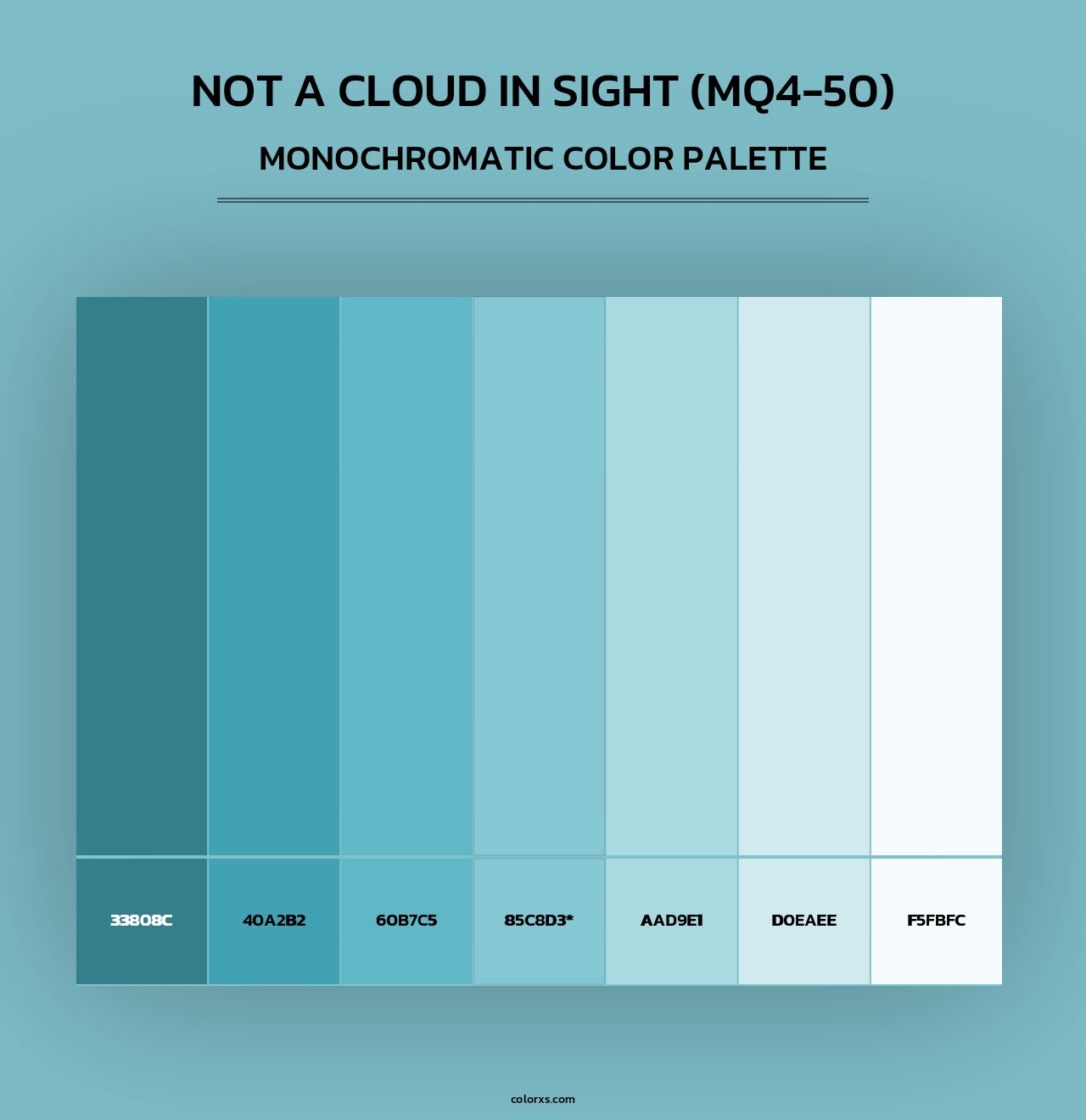 Not A Cloud In Sight (MQ4-50) - Monochromatic Color Palette
