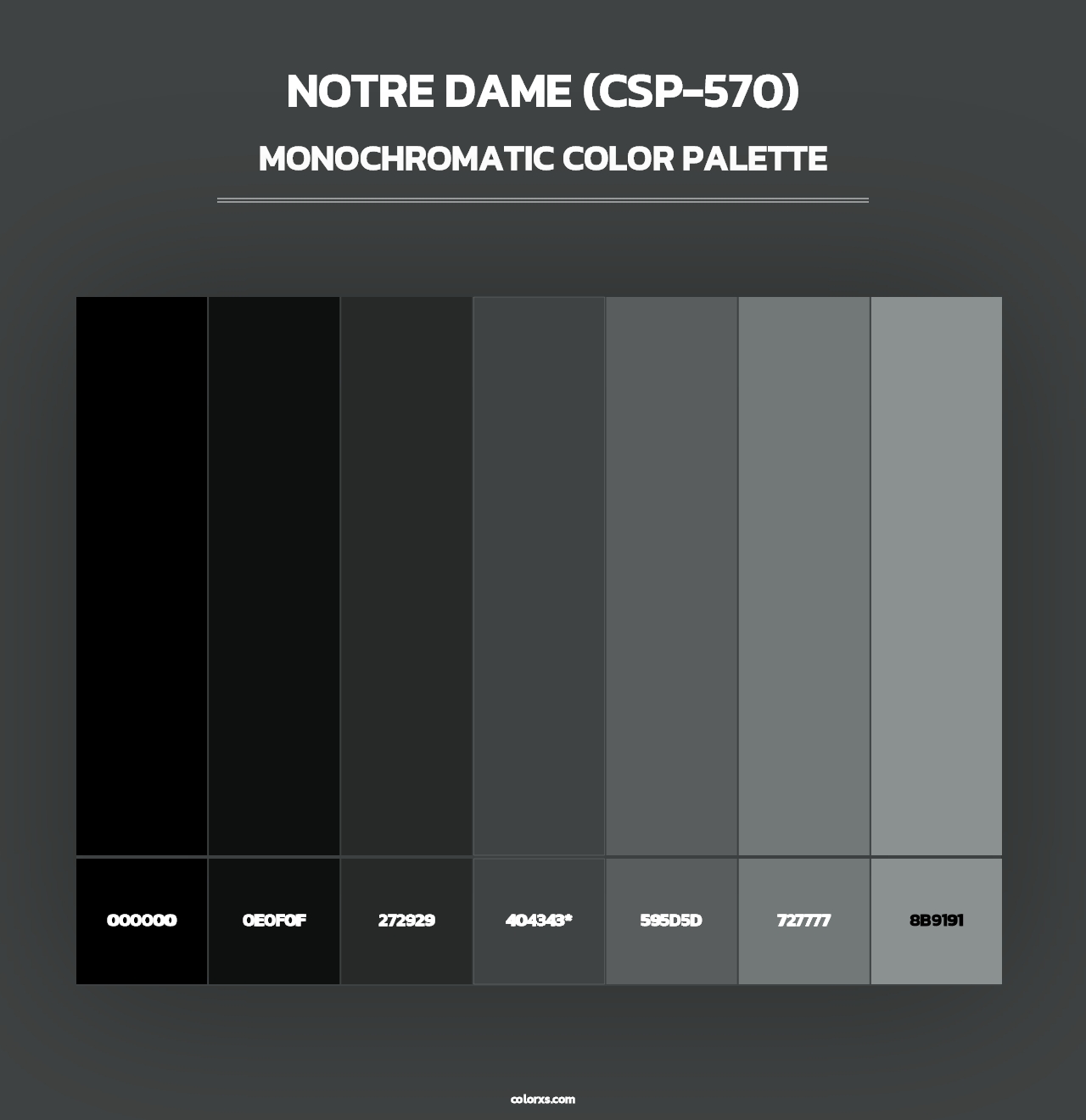 Notre Dame (CSP-570) - Monochromatic Color Palette