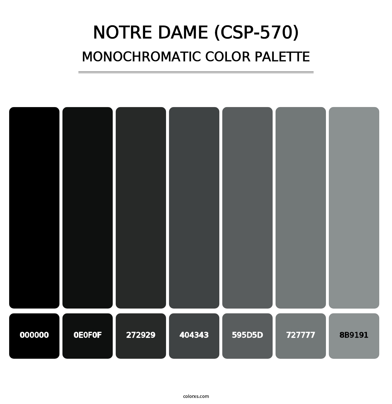 Notre Dame (CSP-570) - Monochromatic Color Palette