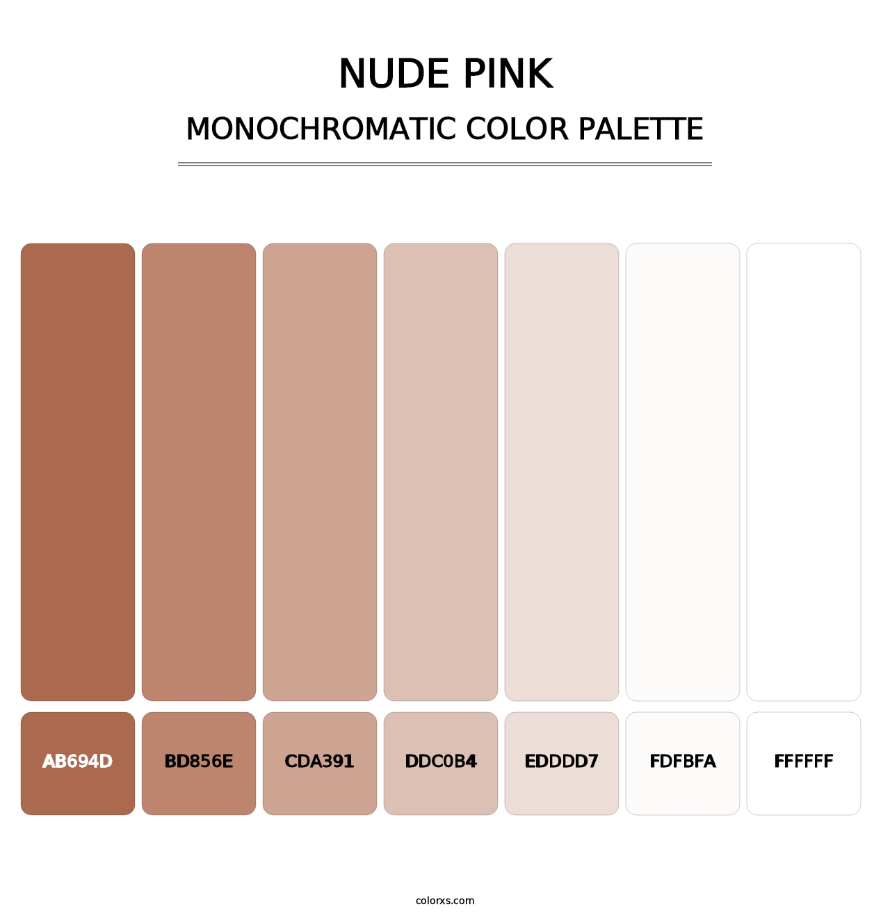 Nude Pink - Monochromatic Color Palette