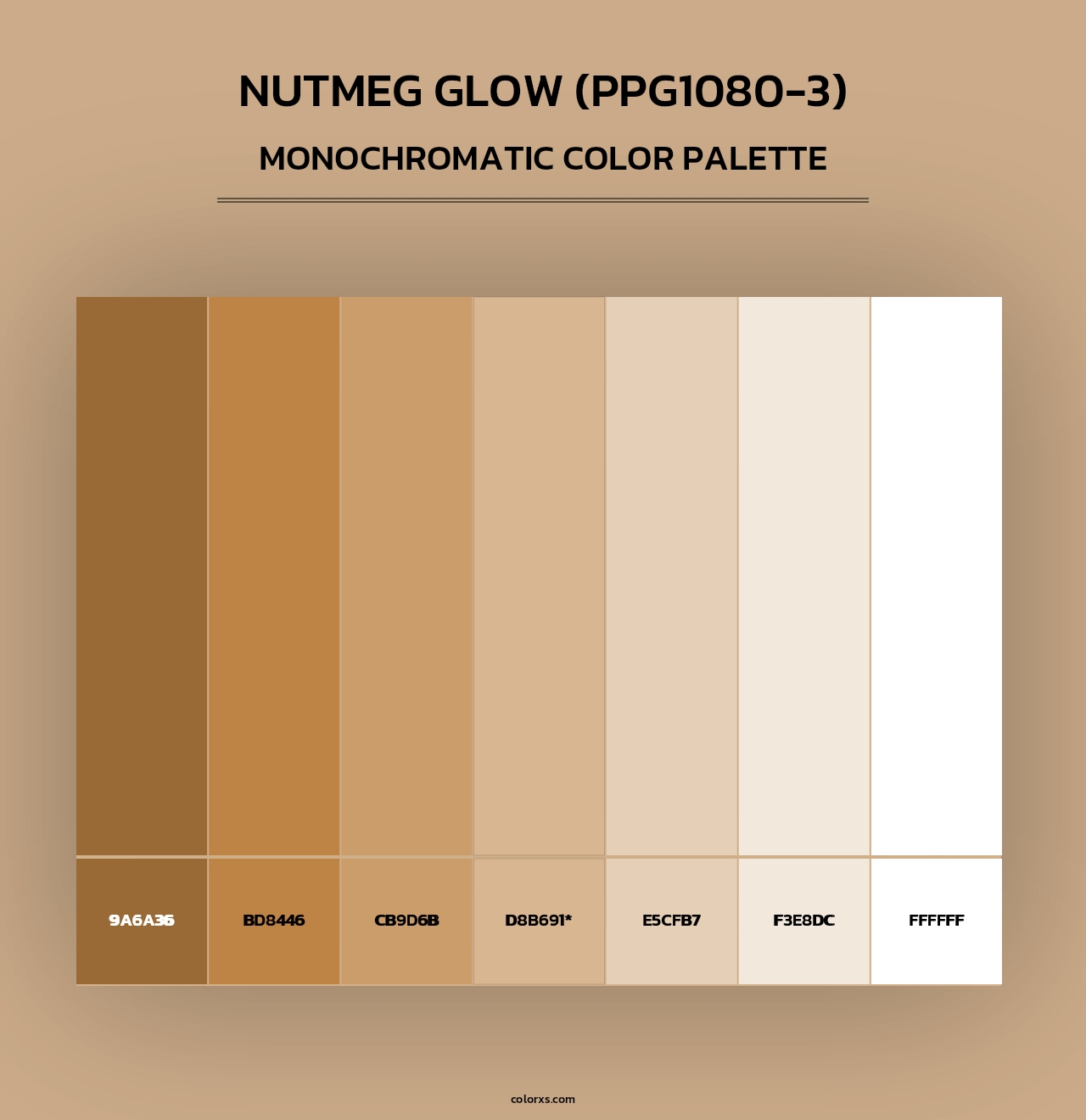 Nutmeg Glow (PPG1080-3) - Monochromatic Color Palette