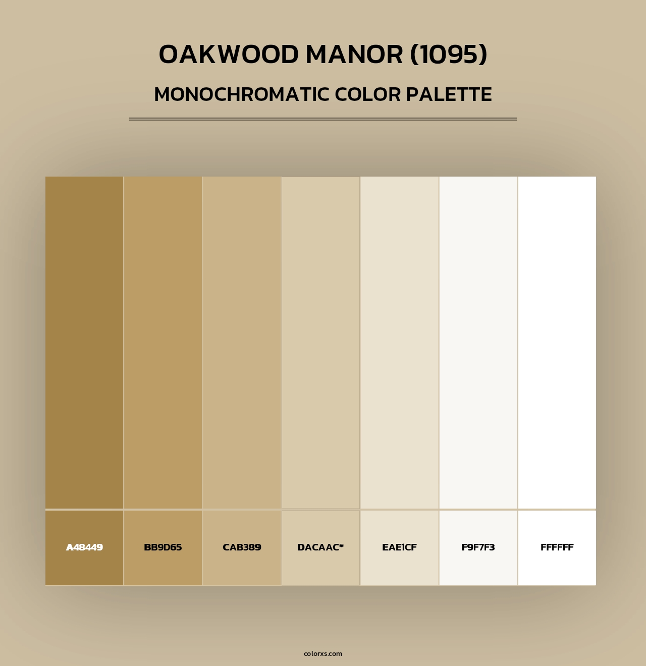 Oakwood Manor (1095) - Monochromatic Color Palette
