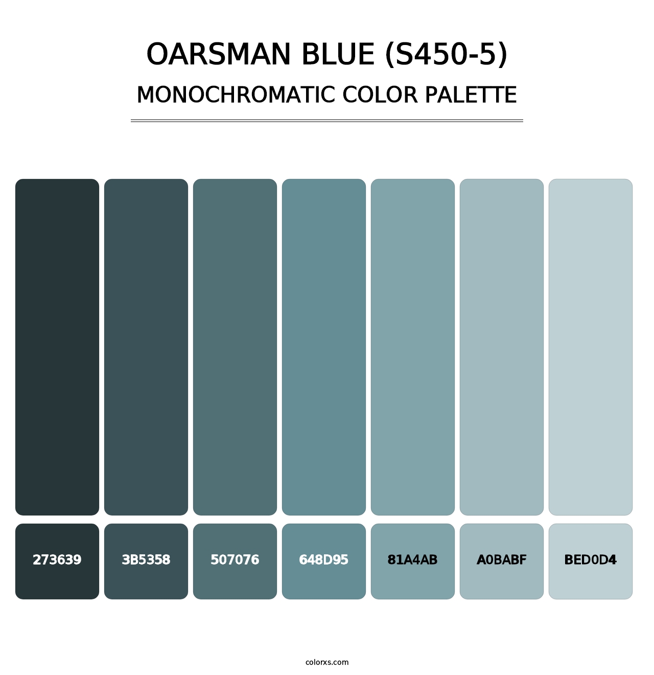 Oarsman Blue (S450-5) - Monochromatic Color Palette