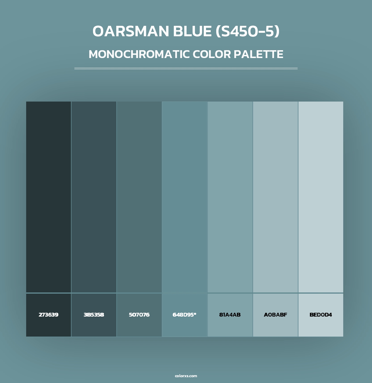 Oarsman Blue (S450-5) - Monochromatic Color Palette