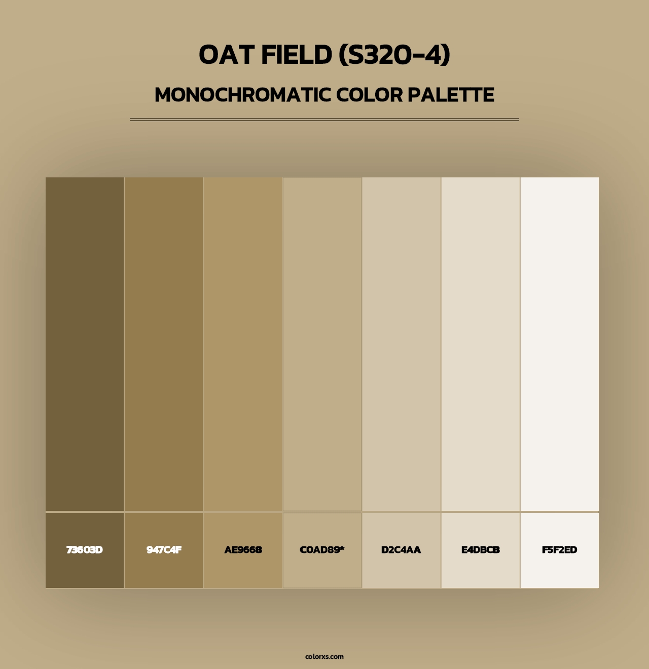 Oat Field (S320-4) - Monochromatic Color Palette