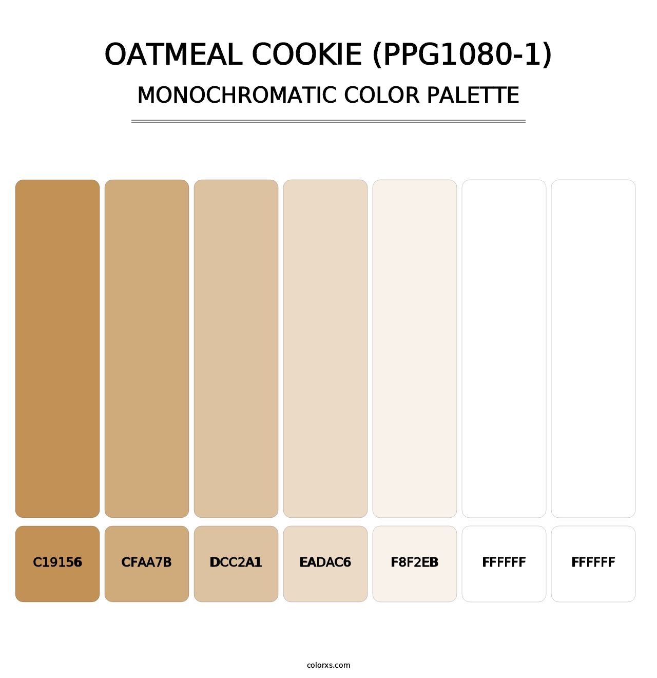 Oatmeal Cookie (PPG1080-1) - Monochromatic Color Palette