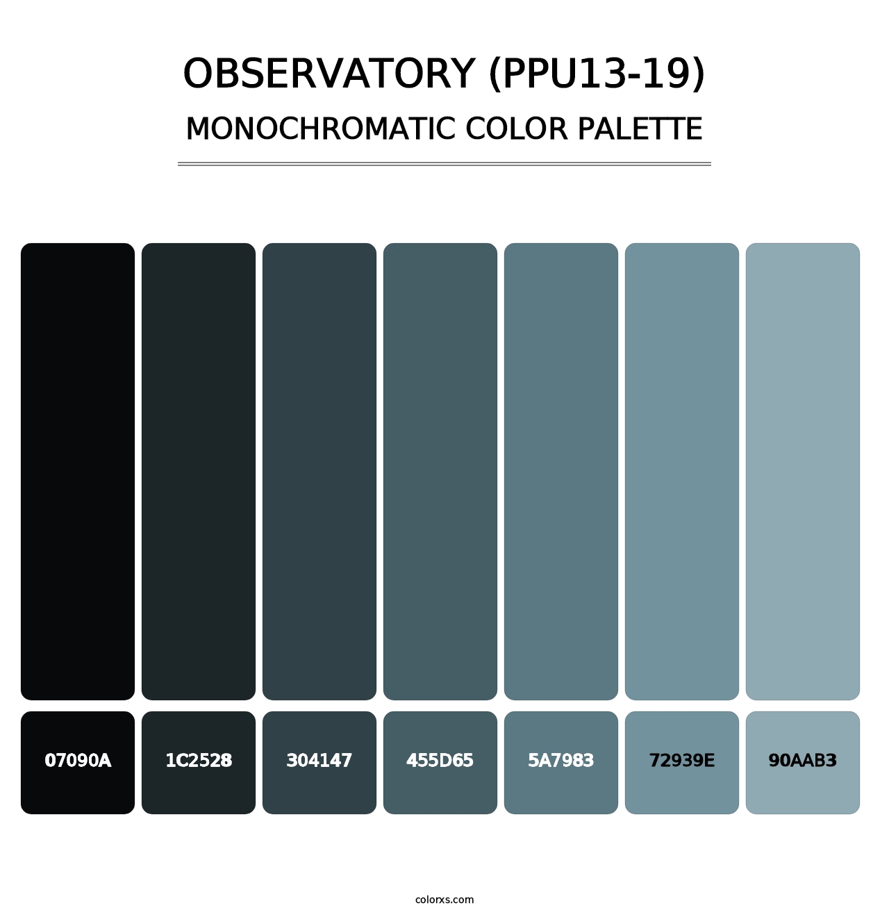 Observatory (PPU13-19) - Monochromatic Color Palette
