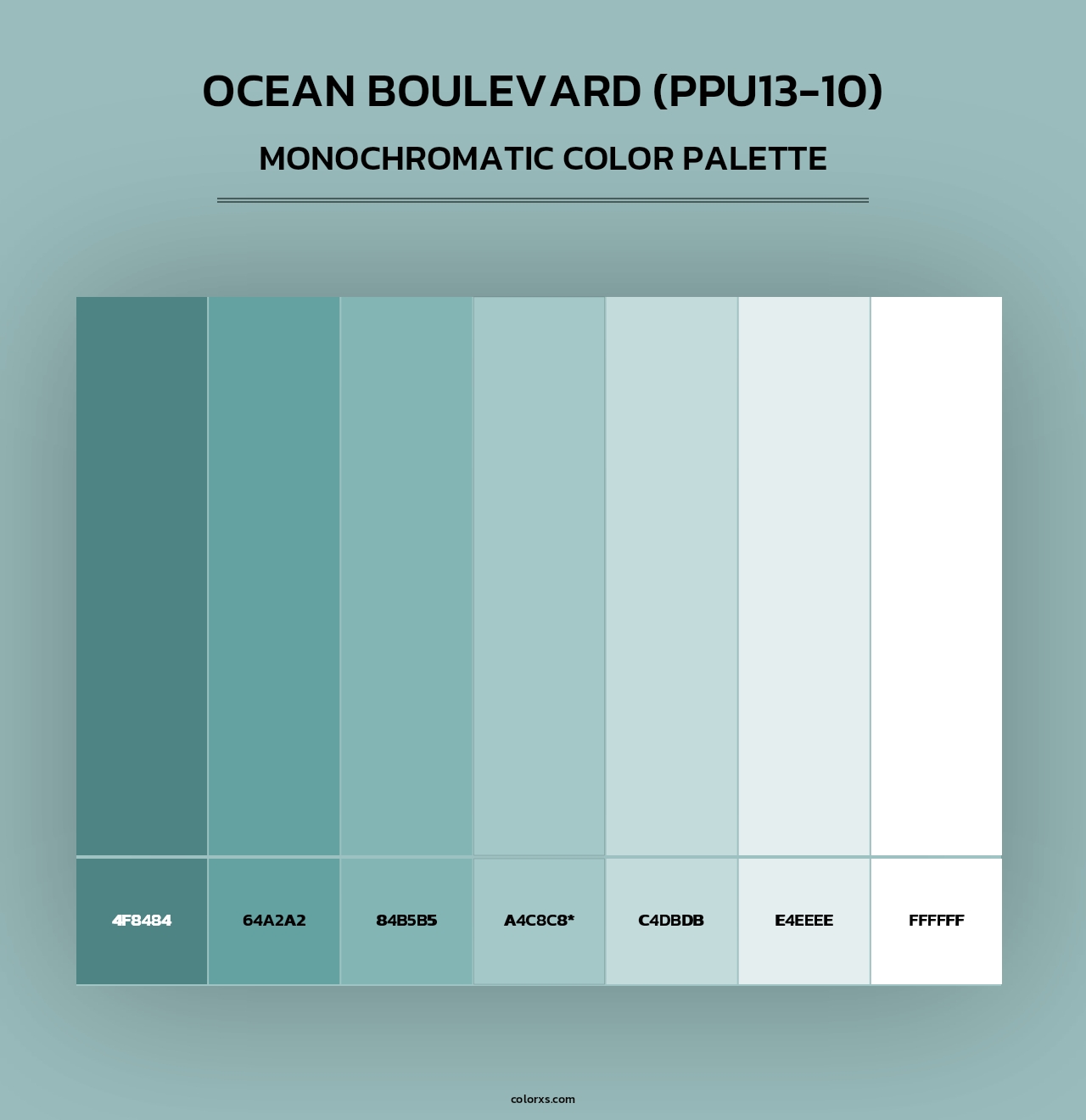 Ocean Boulevard (PPU13-10) - Monochromatic Color Palette