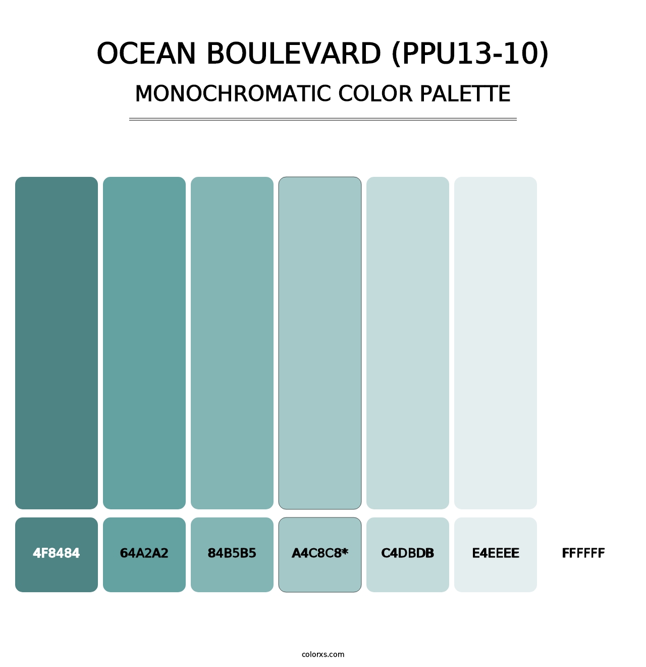 Ocean Boulevard (PPU13-10) - Monochromatic Color Palette