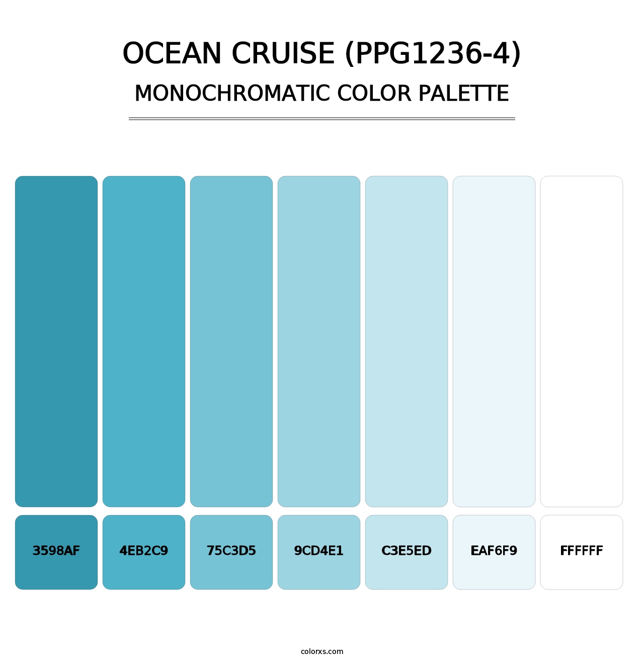 Ocean Cruise (PPG1236-4) - Monochromatic Color Palette