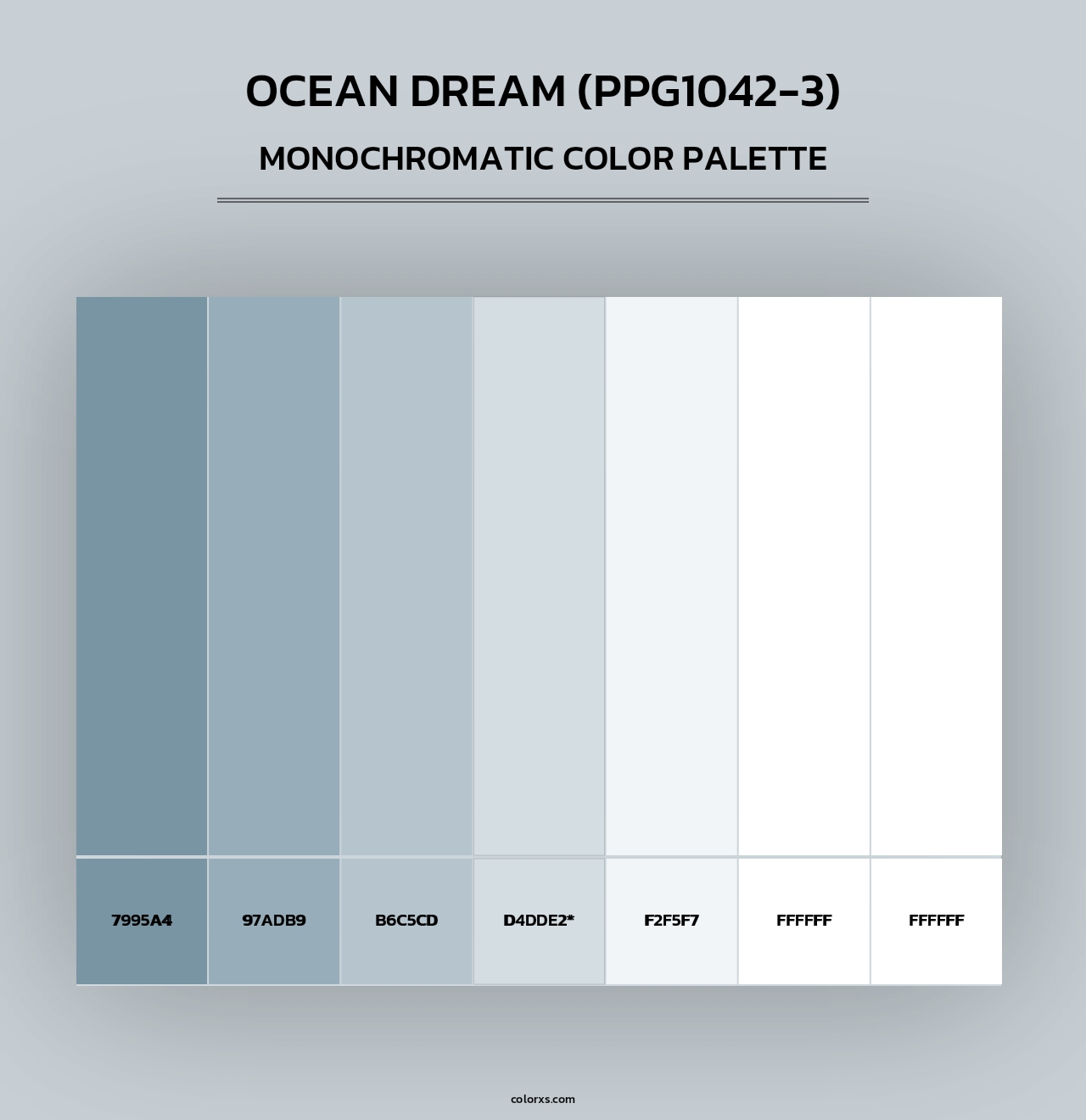 Ocean Dream (PPG1042-3) - Monochromatic Color Palette