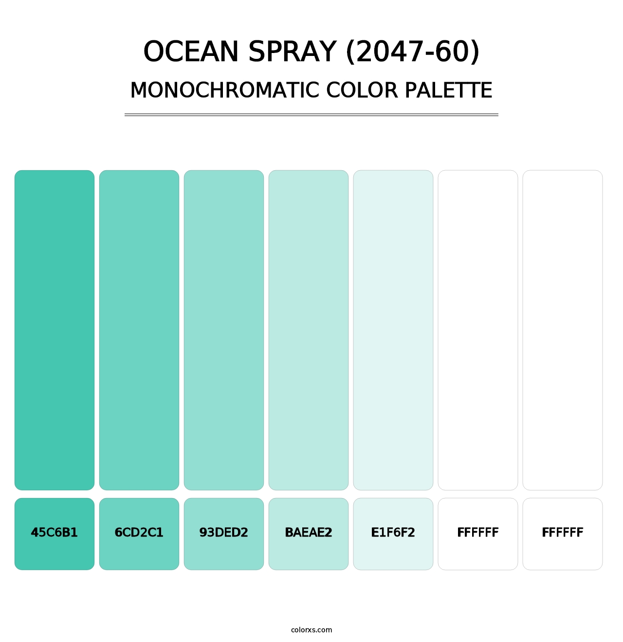 Ocean Spray (2047-60) - Monochromatic Color Palette