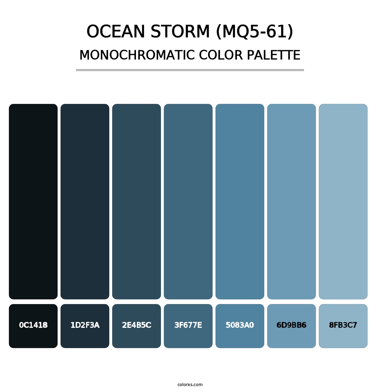 Ocean Storm (MQ5-61) - Monochromatic Color Palette