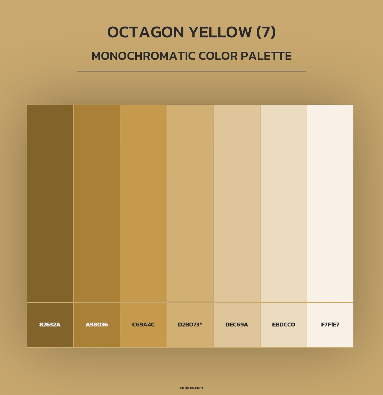 Octagon Yellow (7) - Monochromatic Color Palette