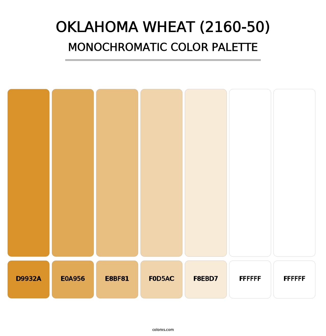 Oklahoma Wheat (2160-50) - Monochromatic Color Palette