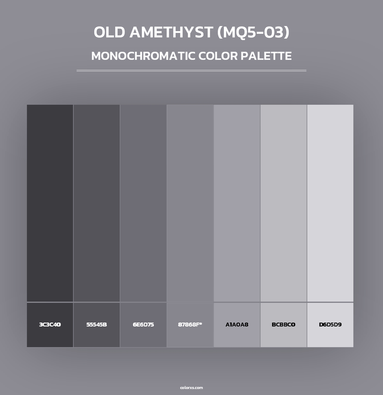 Old Amethyst (MQ5-03) - Monochromatic Color Palette