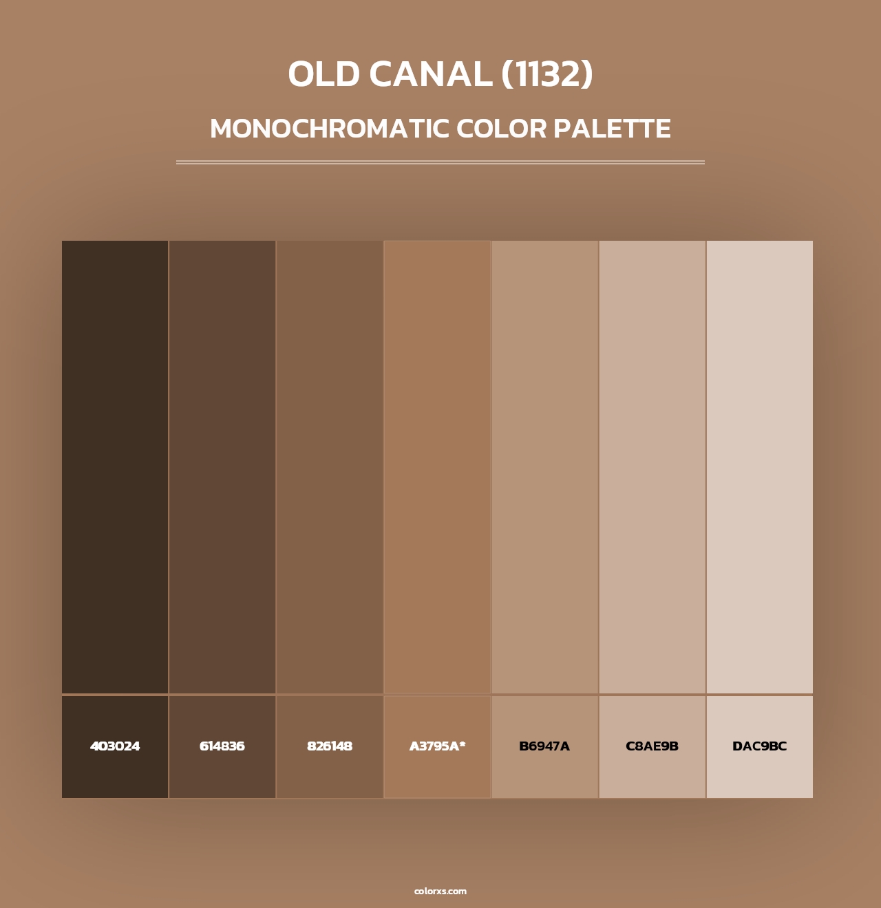 Old Canal (1132) - Monochromatic Color Palette